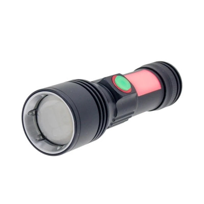 Фонарь Quantum Adept 10W LED zoom +COB з USB+ Li-ion18650/2600mAh (QM-FL1031-18650/2600) Винница - изображение 1