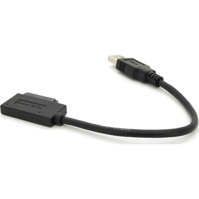 Перехідник USB 3.0 AM to Slimline SATA 13 pin 0.12m for ODD black Voltronic (YT-C3.0-SATA/0.12) Вінниця - фото 1