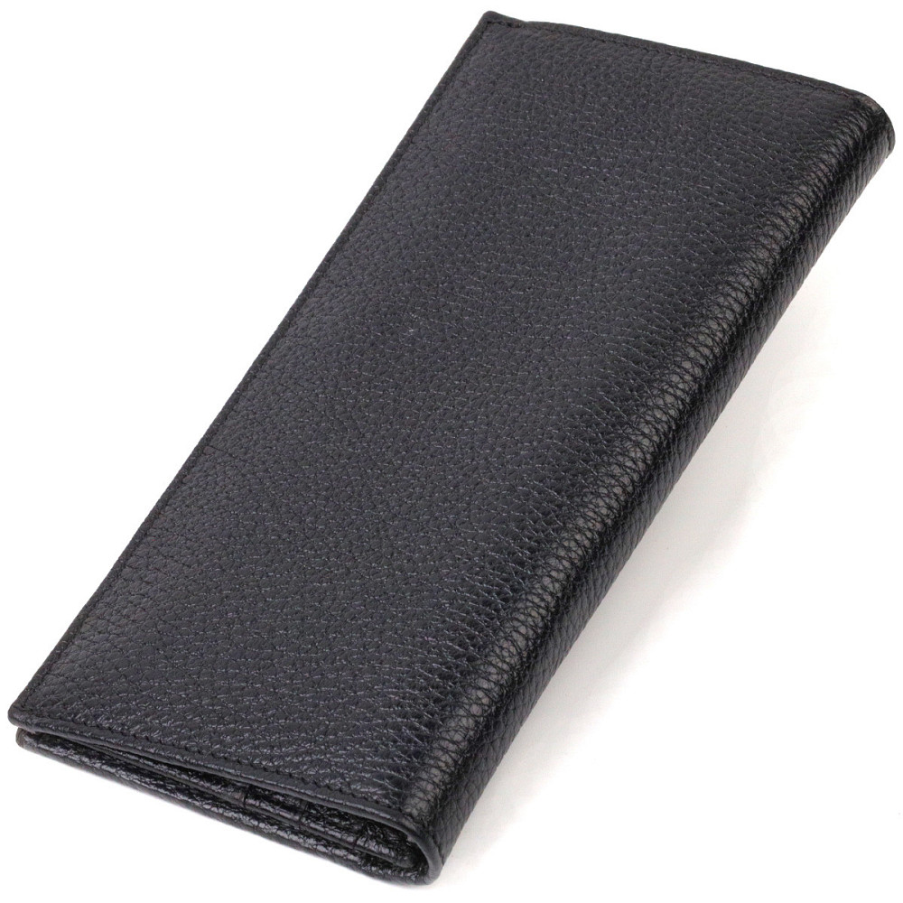 Мужской вертикальный бумажник из натуральной кожи CANPELLINI 21898 Черный Киев - изображение 8