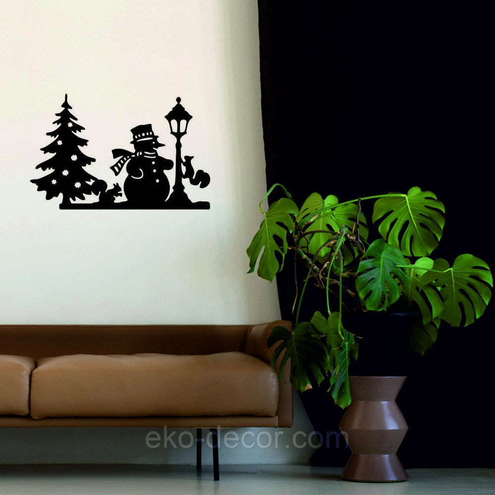 Декоративне настінне Панно «Новий рік», Декор на стену 90*58 см, Чорний Київ - фото 3