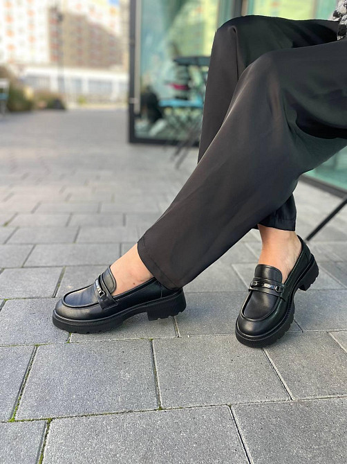 PLPS Лофери жіночі PLPS чорні натуральна шкіра 37-41р. (R033-1) Коломыя - изображение 4