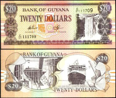 Гайана / Guyana 20 Dollars 200* Pick 30 UNC Полтава - изображение 1