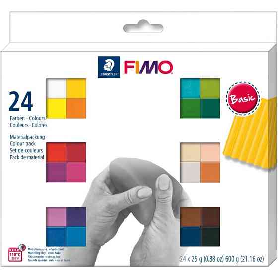 Набор пластики “Basic Colours” 24х25г Fimo Киев