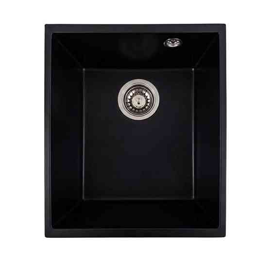 VALESO Гранітна мийка для кухні VALESO ROXY 3744 матова Чорна Коломыя