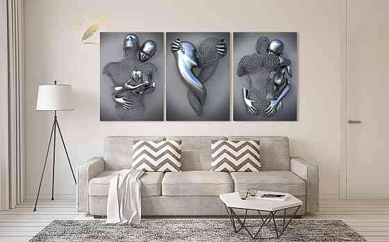 Модульна картина Закохані Абстракція Art-702_3 Київ