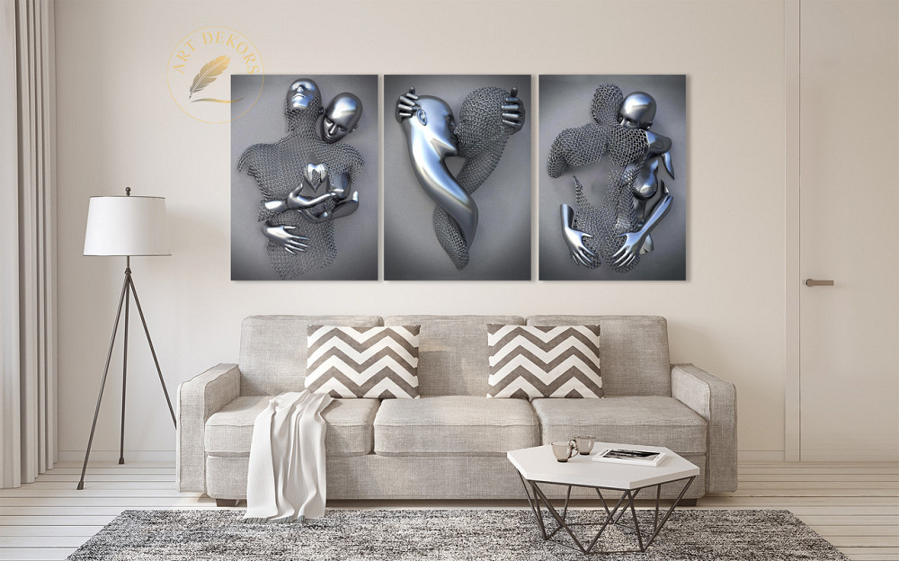 Модульна картина Закохані Абстракція Art-702_3 Київ - фото 4