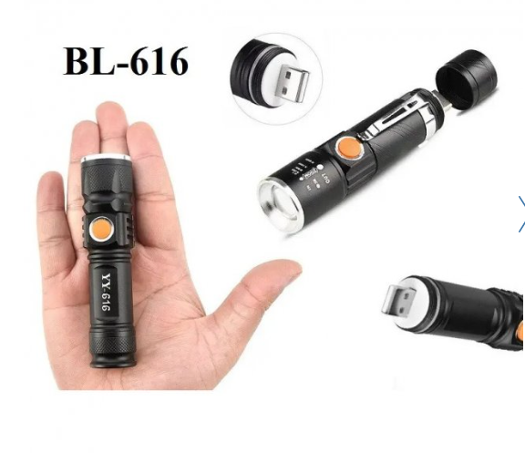 Тактичний ліхтар Bailong BL-616-T6 USB До 500 Люмен, T6 LED діод, з функцією сигналу SOS, 3 режими 4262 Одеса - фото 5