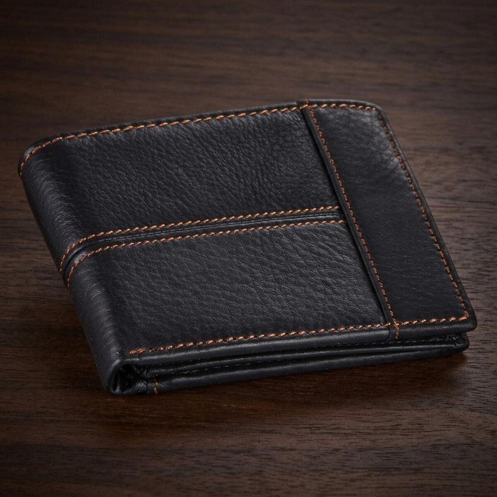 Кошелек мужской Vintage 14227 Черный Киев - изображение 11