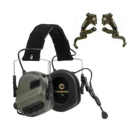 Комплект активные наушники Earmor M32(x) + крепление чебурашки M16C (Оливковый) Винница