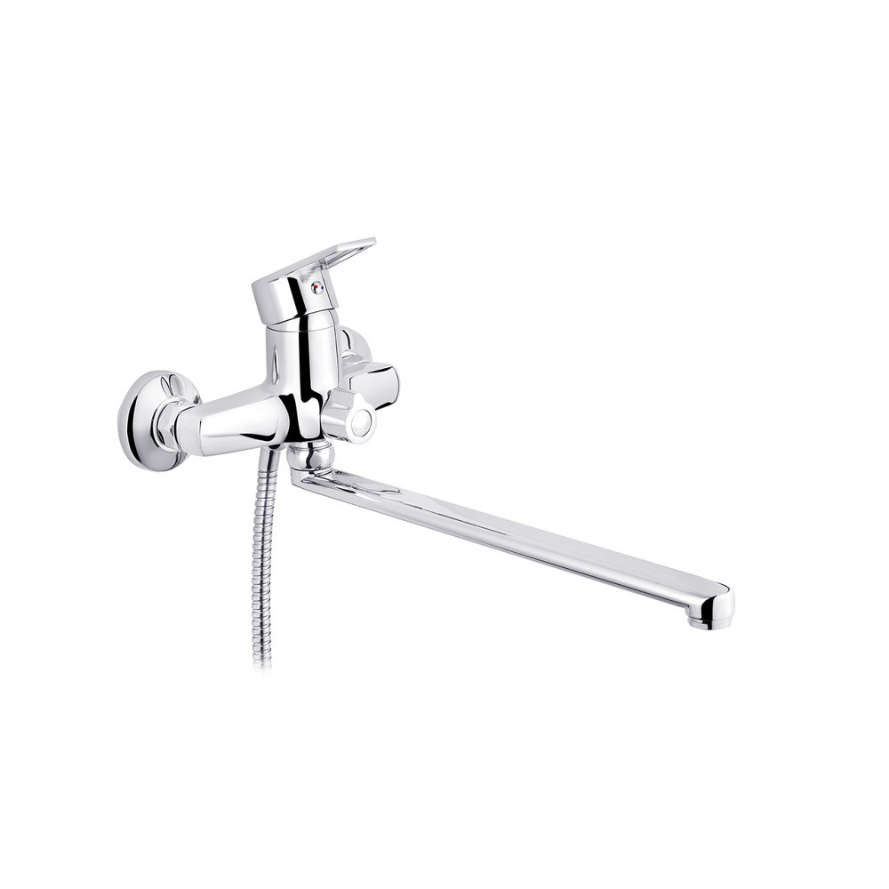 Змішувач для ванни Kroner KRM Oker - C070 з душовим гарнітуром, хром Київ - фото 3