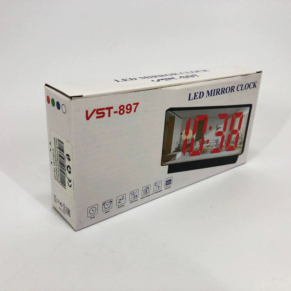 Электронные часы с функцией подсветки VST-898-1, Настольные часы led OL-857 на батарейках Киев - изображение 9