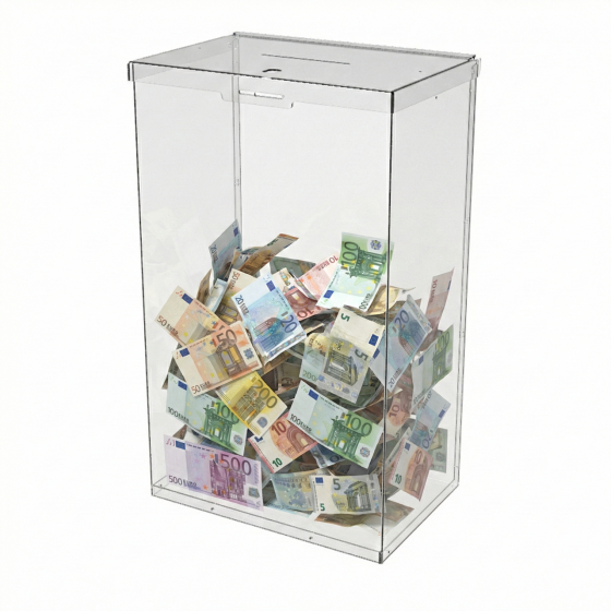 Ящик EKOSTAR без замка для пожертвований и сбора денег 290x200x500. Объем 29 литров Киев