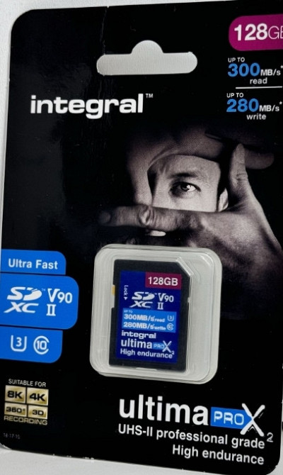 Карта пам'яті Integral UltimaPro SD-карта UHS-II 128 Гб V90 до 300 Мб. Київ - фото 3
