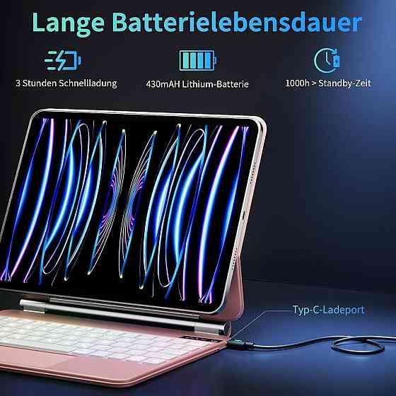 Клавиатурный чехол для iPad 10/11 (A16) 2022/2025 10.9/11