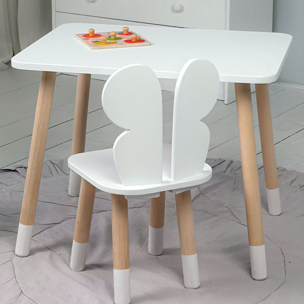 Дитячий прямокутний столик 46х60х45, стіл у дитячу від 1 року, білий Київ - фото 6