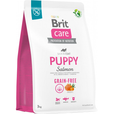 Сухой корм для собак Brit Care Dog Grain-free Puppy беззерновой с лососем 3 кг (8595602558810) Винница - изображение 1