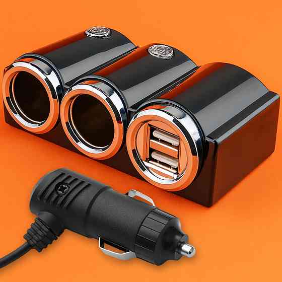 Автомобільний двійник у прикурювач + 2хUSB,120W,CTC-610 SBR Київ