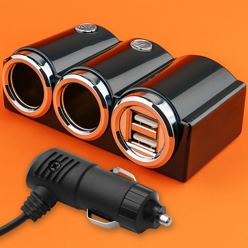 Автомобільний двійник у прикурювач + 2хUSB,120W,CTC-610 SBR Київ - фото 1