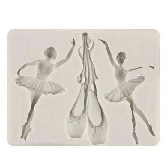 Молд силіконовий Балерини і пуанти 104 на 81 мм сірий Київ