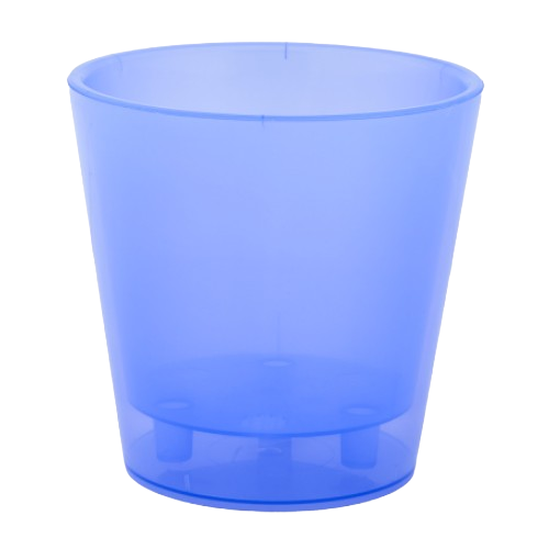 Вазон Деко зі вставкою 16*15,5см фіолетовий прозорий Алеана Житомир - фото 1