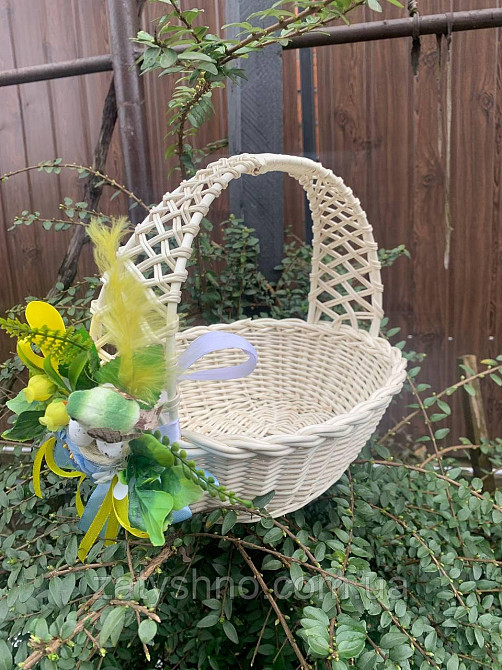 Плетений кошик з декором, білий Київ - фото 6