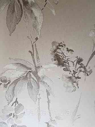 Шпалери флізелінові Khroma LAV501 LA VIE EN ROSE бежеві гілки квіти сірі Київ