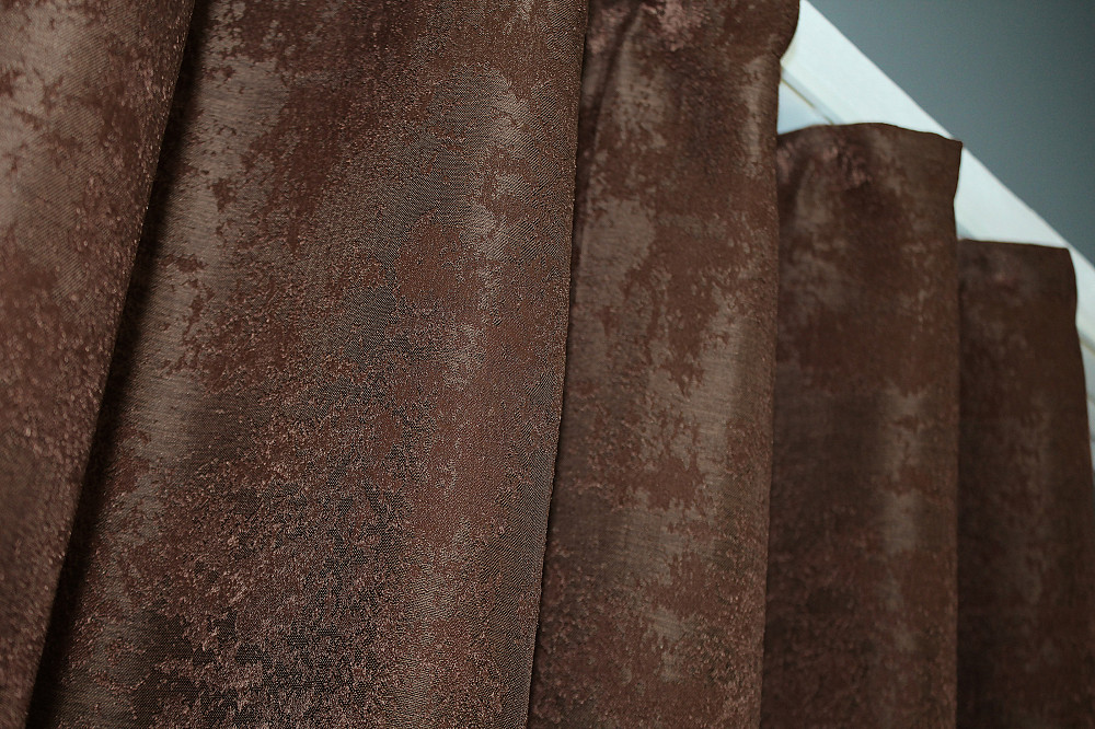 Комплект коротких штор VR-Textil Жаккард Sultan YL № 1202ш Шоколадный 130х170 см 2 шт (35-0078) Киев - изображение 5