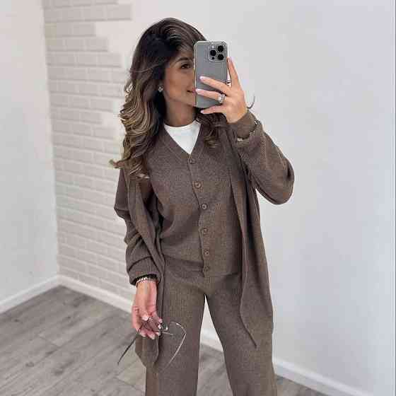 Женский деловой костюм из ангоры-рубчик Одесса