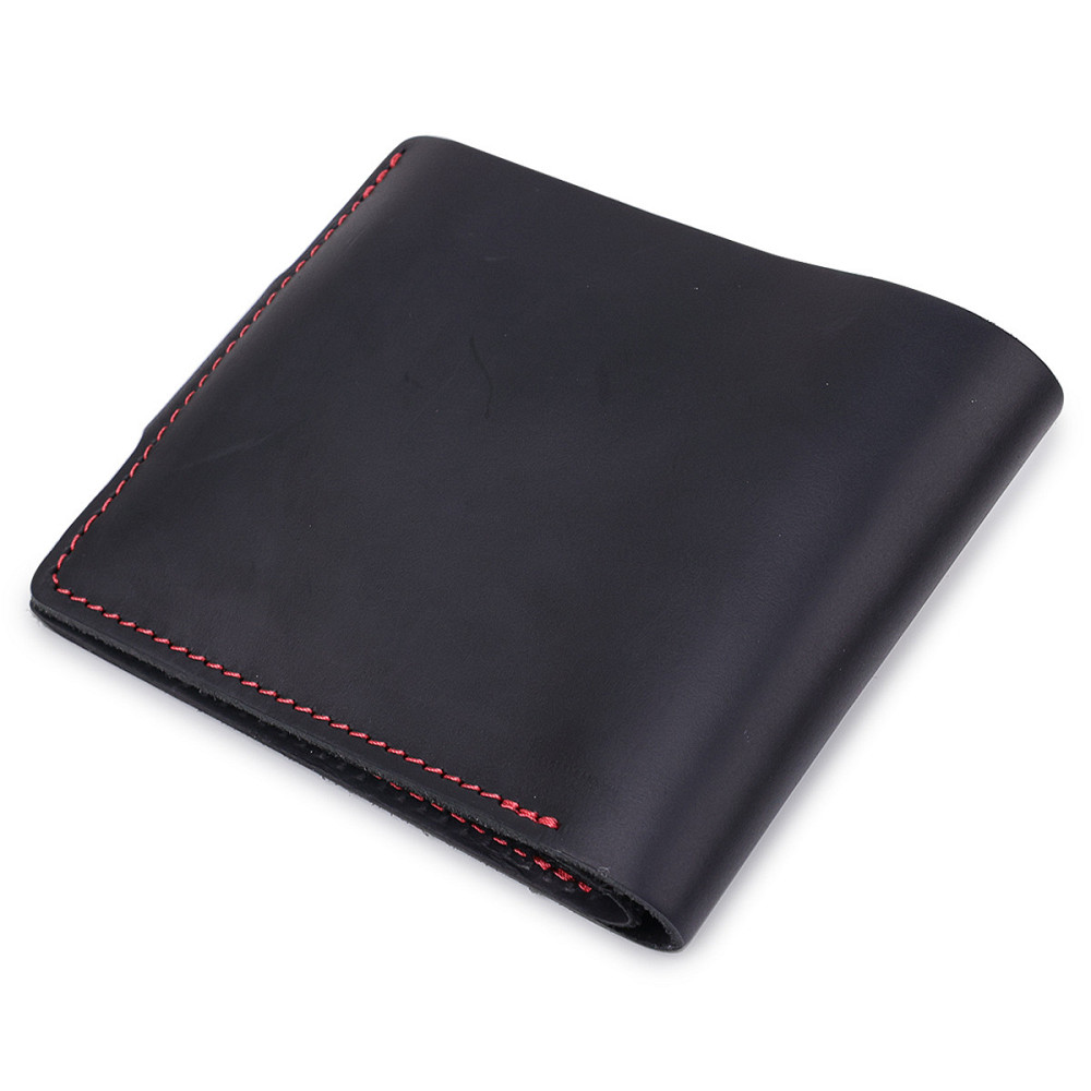 Кожаное матовое портмоне унисекс Черный (GRANDE PELLE) Киев - изображение 6