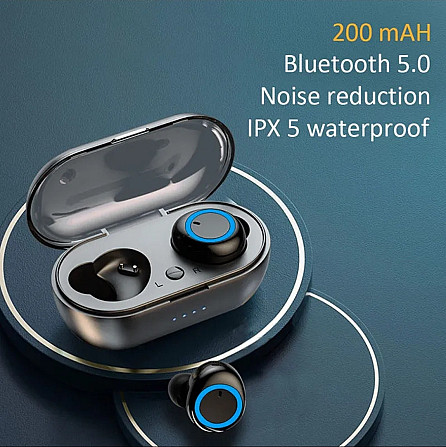 Наушники беспроводные TWS Y50 Bluetooth 5.0 + DER white Киев - изображение 2