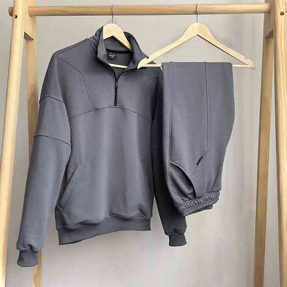 Спортивний костюм чоловічий графіт кофта зі штанами Pobedov Grand Київ