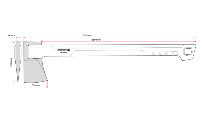 Топор INTERTOOL HT-0296 STORM 1670г Коломия - фото 8
