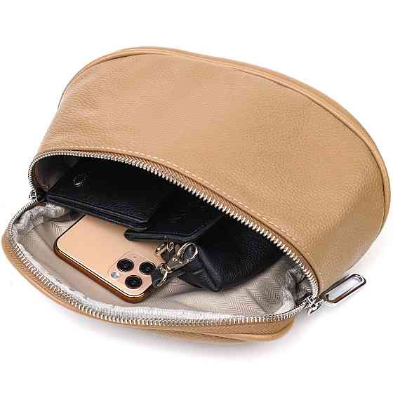 Жіноча сумка через плече з натуральної шкіри Бежева (Vintage) Київ