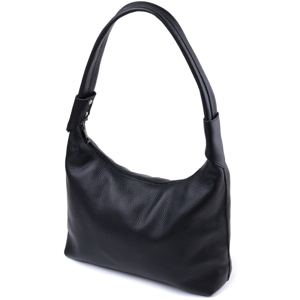 Жіноча сумка на плече з натуральної шкіри флотар Shvigel 22827 Чорна Київ - фото 10