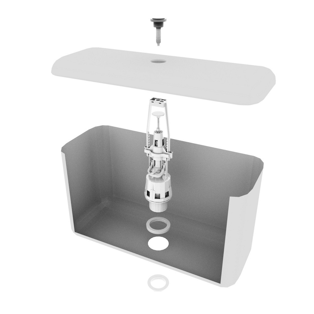 Сливной клапан бачка унитазу OPTIMUM с одним режимом слива (хромированная кнопка) OPTI 0410 (000031458) Киев - изображение 6