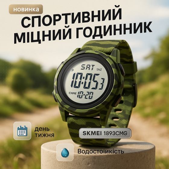 Качественные мужские тактические часы, Практичные спортивные мужские часы Качественные спортивные UP-75 Львов