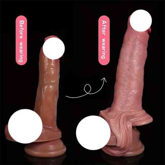 Насадка для увеличения на пенис и мошонку 19 см Винница