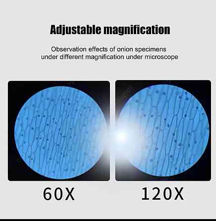 Портативний мікроскоп з підсвічуванням білого кольору Київ