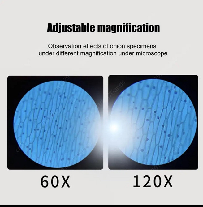 Портативний мікроскоп з підсвічуванням білого кольору Київ - фото 5