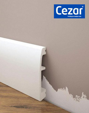 Плинтус под покраску из дюрополимера Элегант LPC - 06 (2м.п.) 69х14мм Днепр - изображение 1