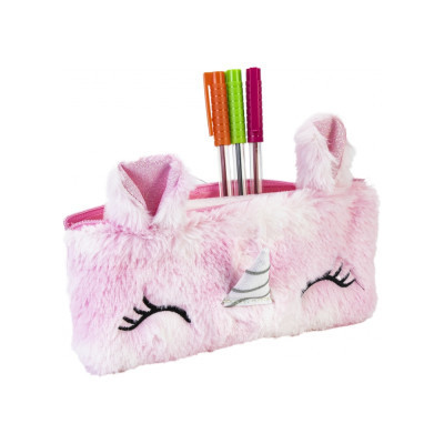 Пенал Cool For School плюшевый 1 отделение розовый (CF87068) Винница - изображение 2