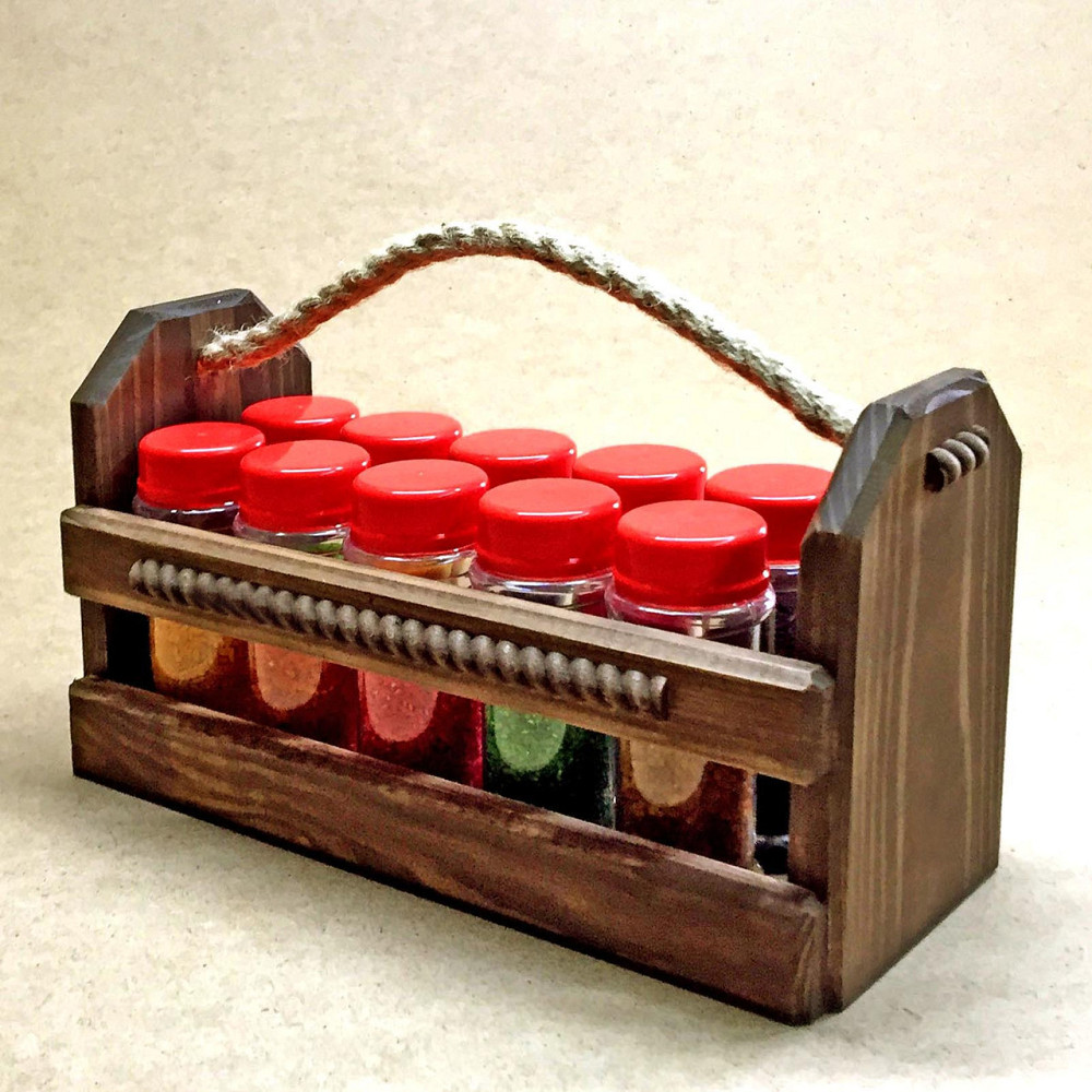 Органайзер для спецій "Баффало 10" капучино Миколаїв - фото 1