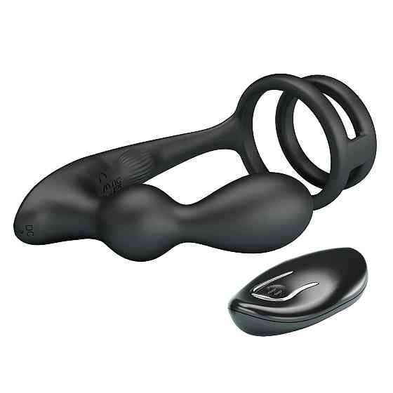 Анальная пробка с эрекционным кольцом - Mr Play Remote Control Vibrating Prostate Massager Sex Aura Киев