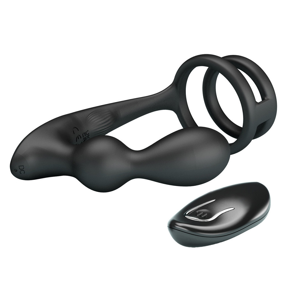 Анальная пробка с эрекционным кольцом - Mr Play Remote Control Vibrating Prostate Massager Sex Aura Киев - изображение 5