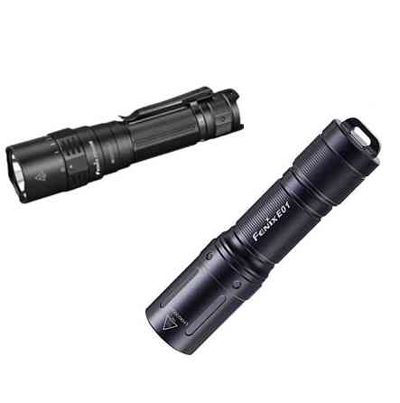 Комплект - ручной фонарь Fenix PD40R V2.0 + ручной фонарь Fenix E01 V2.0 Винница