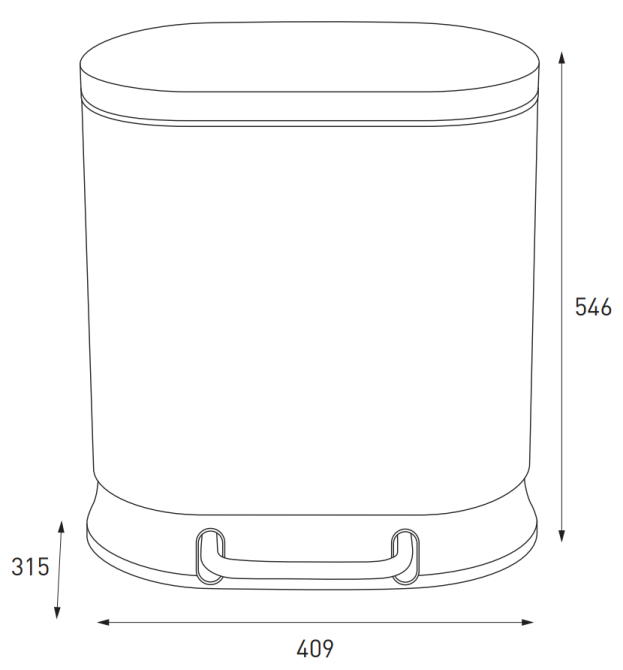 Овальное мусорное ведро с плавным закрытием Mixxus Premium Strong-TC0120 20л, цвет нержавеющая сталь Харьков - изображение 20