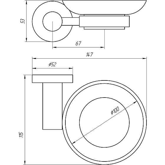 Мыльница Globus Lux BS8408 черная матовая SUS304 (000021388) Киев