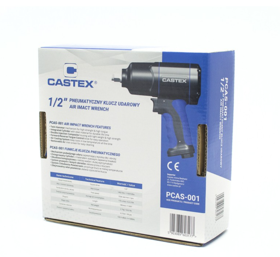 Гайковерт пневматичний 1/2" 1600 Нм CASTEX PCAS-001 Чернігів - фото 9