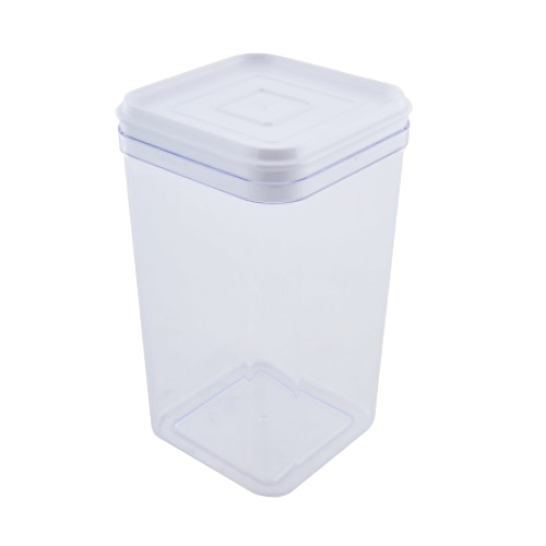 Ємність для сипучих продуктів 1,3л прозорий/білий Алеана Житомир