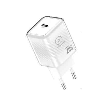 Мережевий зарядний пристрій WUW-C225 20W Gan Charger USB C white Одеса